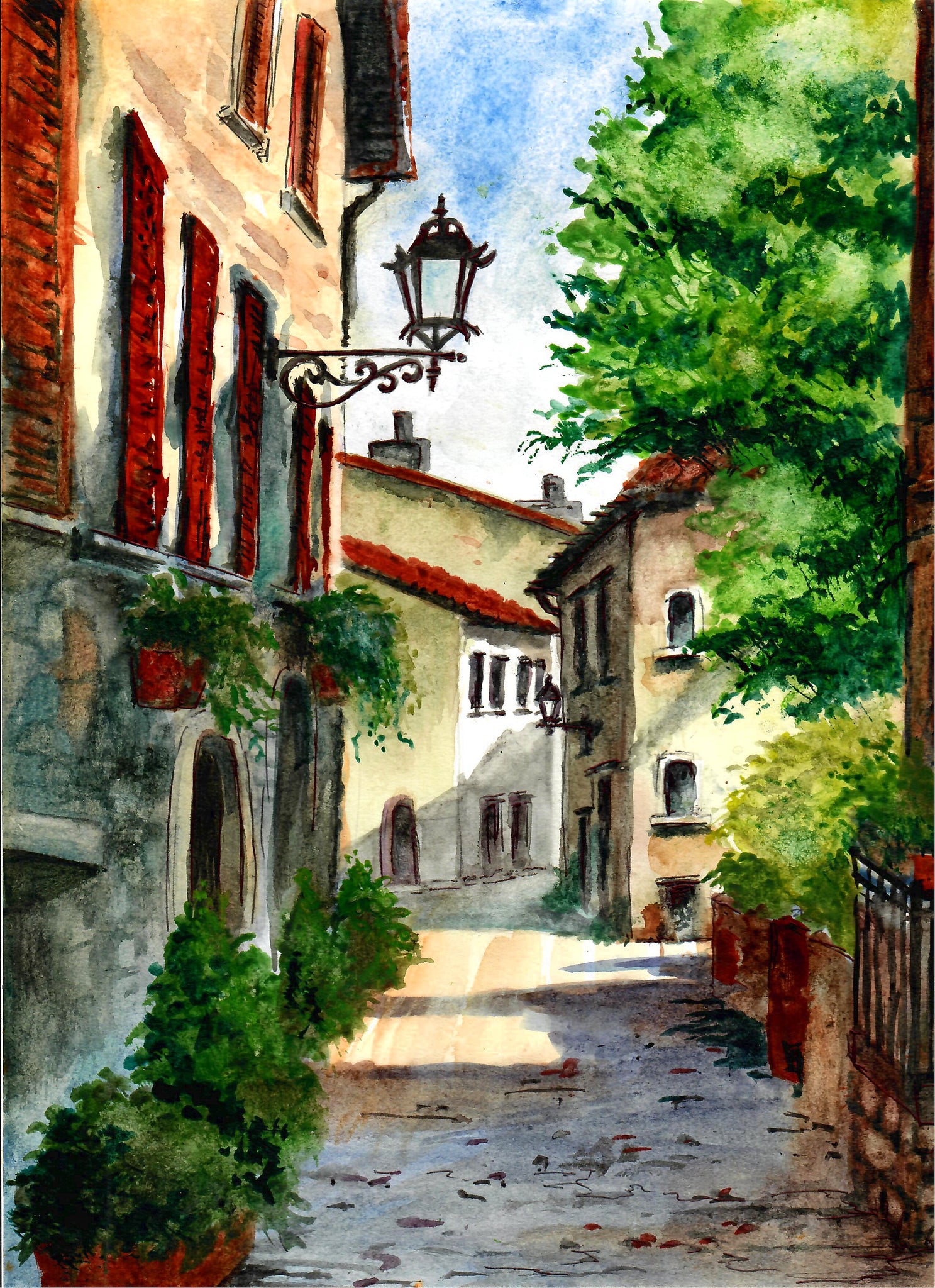 Cities - Narrow Alley In An Old Town, Paved Street, Landscape Art, City Art, Old Building