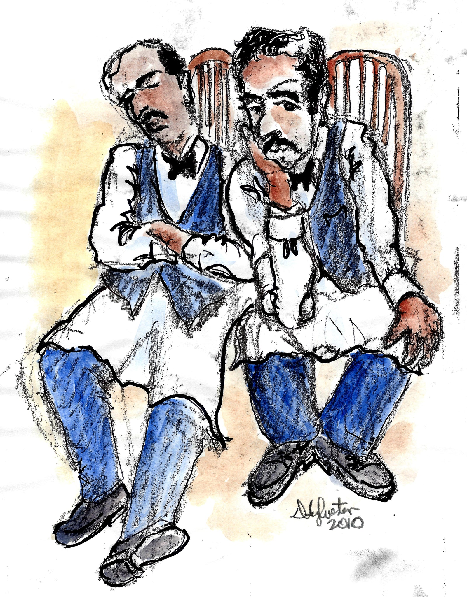 WAITERS - TWO WAITERS AT REST