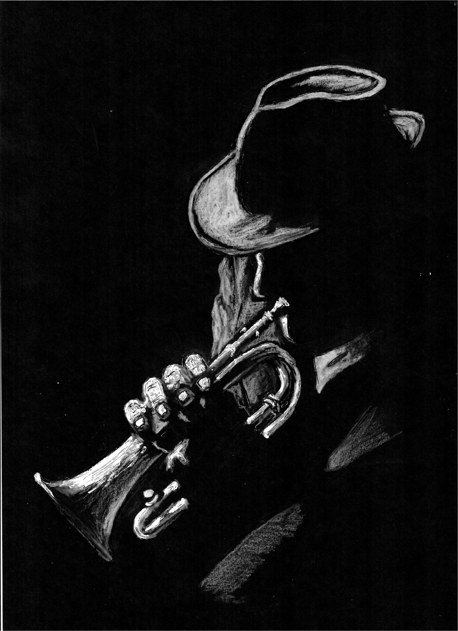 Musician - Jazz Trumpet Player With Hat, New Orleans Jazz Artist