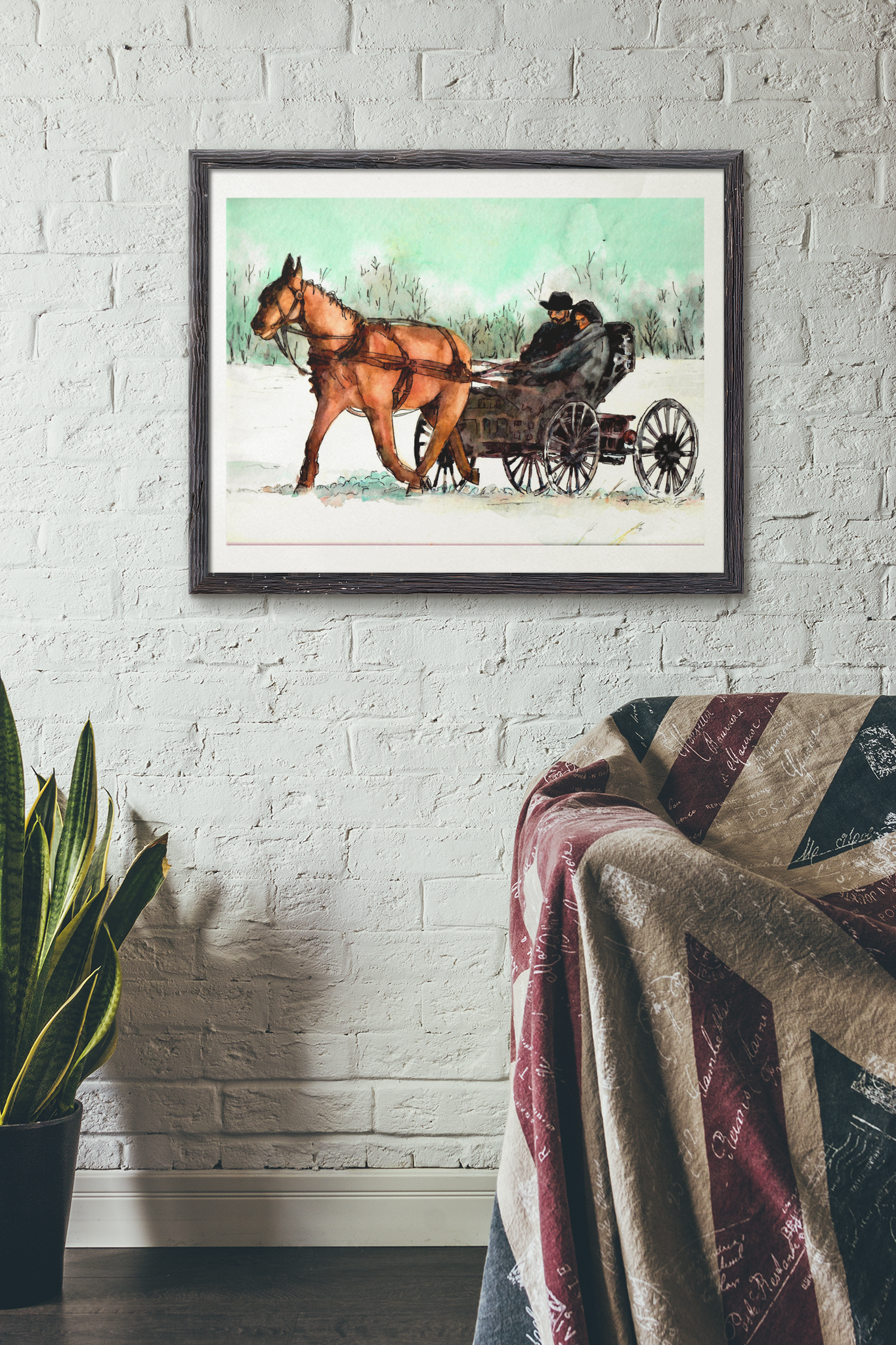 People - Amish Couple In Horse And Buggy