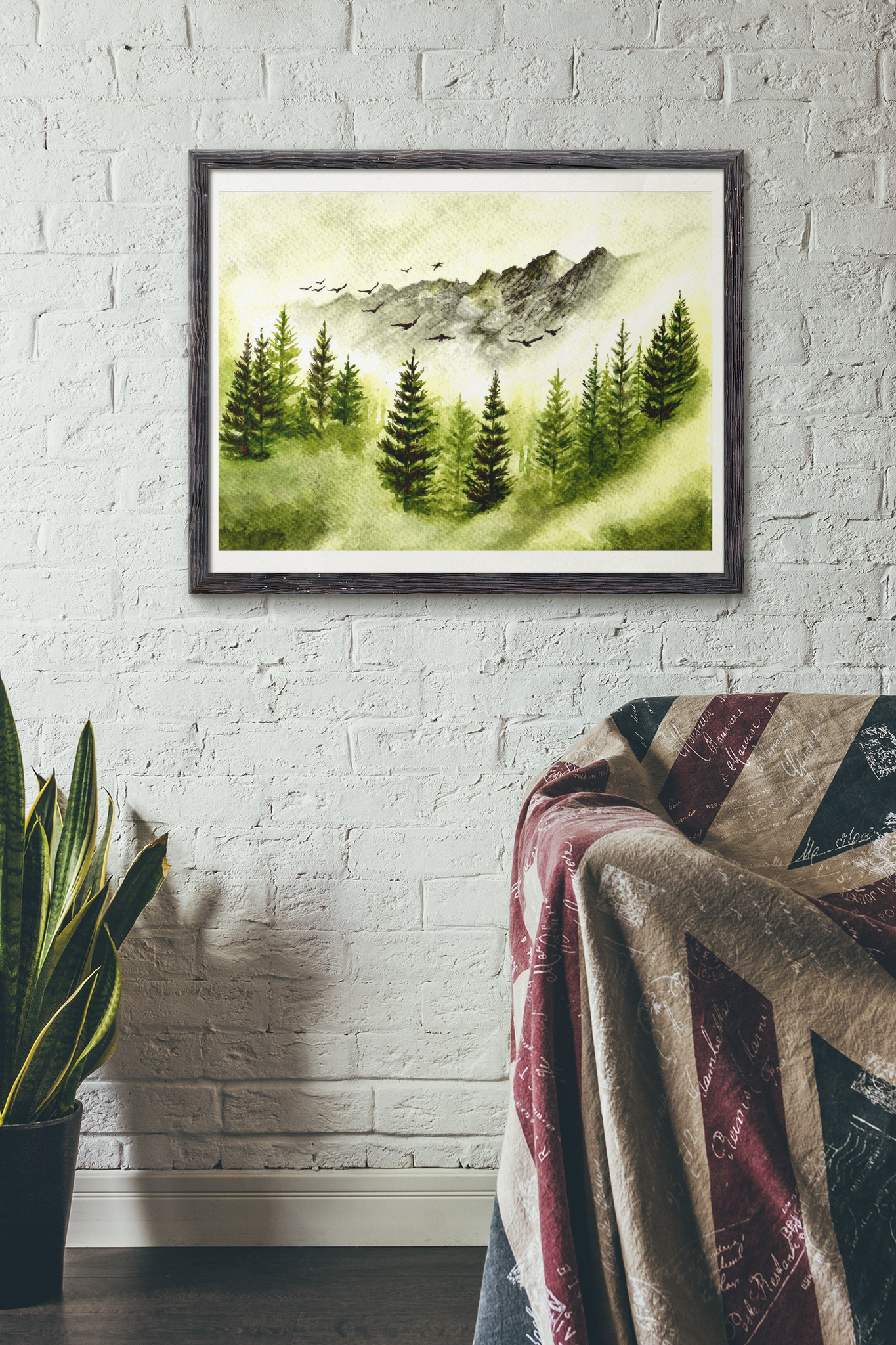 Nature - Foggy Mountain, Mountain Mist, Mountain Art Print