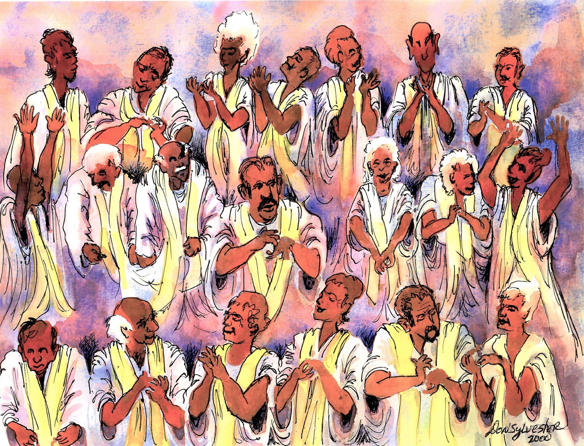 PEOPLE - CHURCH CHOIR ON SUNDAY By DON SYLVESTER