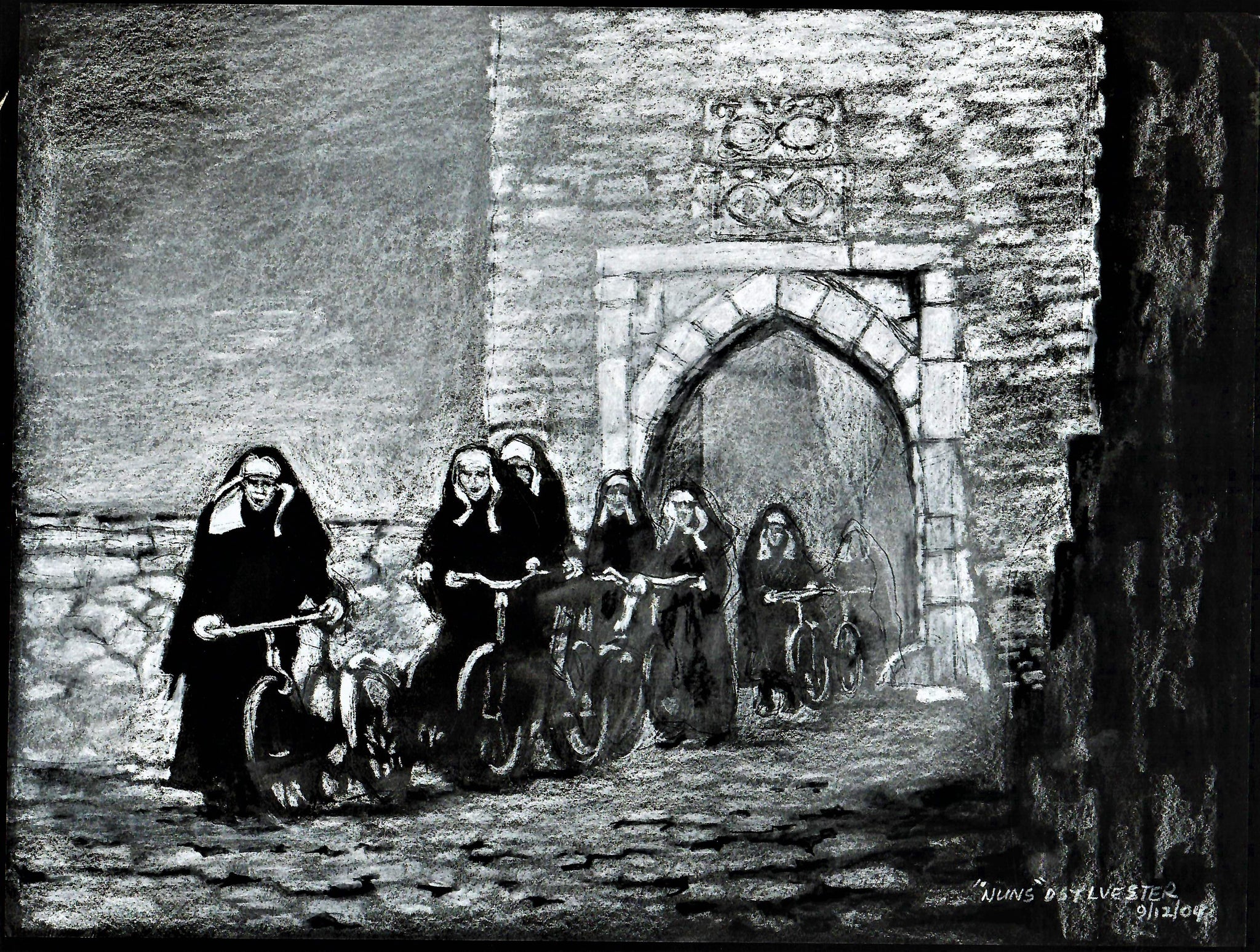 PEOPLE - ITALIAN NUNS TAKE THEIR BIKES FOR A RIDE FROM THEIR CONVENT