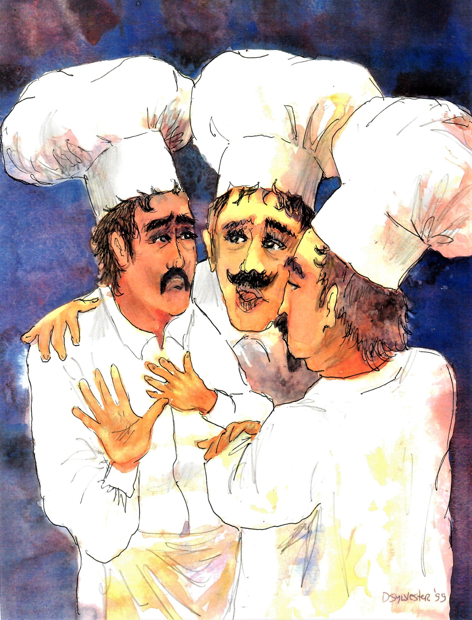 WAITERS - THREE CHEFS IN A HEATED DISCUSSION